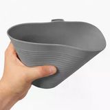 (1 Adet) Koyu Gri Renk Kırılmaz Esnek Plastik Balkon Saksısı 12 Cm Orkide Genel Kullanım Saksı