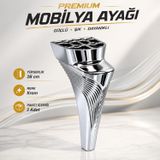 (1 Adet) Krom Renk Mobilya Ayağı 16 Cm Koltuk Kanepe Baza Sehpa Tv Ünitesi Modern Dekoratif Ayak