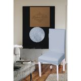 1 Adet Likralı Esnek Yıkanabilir Sandalye Örtüsü 45 x 45 x 60 Boyutlarında Bal Peteği Sandalye Kılıfı - 45 x 45 cm - Gri