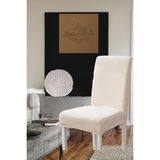 1 Adet Likralı Esnek Yıkanabilir Sandalye Örtüsü 45 x 45 x 60 Boyutlarında Bal Peteği Sandalye Kılıfı - 45 x 45 cm - Krem