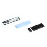 1 Adet M.2 NVMe SSD Soğutucu (Heatsink) - 2280 SSD İçin 1 Termal Ped ve 3 Beyaz Bantlı - PC ve PS5 Uyumlu M.2 PCIe NVMe/SATA SSD Soğutucu