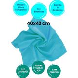 1 Adet Mavi Baklava Desen Mikrofiber Leke Bırakmaz Araç Yıkama Kurulama Oto Cam Temizlik Bezi 40X40 - 01-Mavi