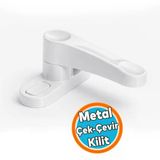 (1 Adet) Metal Kapı Pencere Çocuk Emniyet Kilidi Çocuklar İçin Güvenlik Sunan Metal Pvc Kilidi