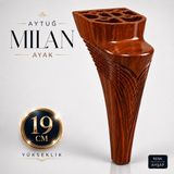 (1 Adet) Milan Ahşap Mobilya Ayağı 19 Cm Koltuk Kanepe Baza Sehpa Tv Ünitesi Modern Dekoratif Ayak