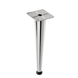 (1 Adet) Omaks 25 Cm Düz Tablalı Krom Renk Metal Mobilya Sehpa Ayağı Dayanıklı Mobilya Ayak