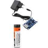1 Adet Orion Li-Ion Pil, TP4056 Type-C Pil Şarj Devresi ve Type-C 5V 2A Adaptör