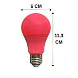 (1 Adet) Osaka 10W Pembe Işık E27 Duylu (Kalın Duy) Led Ampul