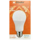 (1 Adet) Osaka 12W (90W) Beyaz Işık (6500K) E27 Duylu (Kalın Duy) Led Ampul