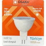 (1 Adet) Osaka 7W (50W) Beyaz Işık (6500K) G4 Duylu (İğne Bacak) Led Çanak Ampul