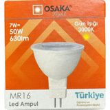 (1 Adet) Osaka 7W (50W) Sarı Işık (3000K) G4 Duylu (İğne Bacak) Led Çanak Ampul