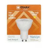 (1 Adet) Osaka 7W (50W) Sarı Işık (3000K) Gu10 Duylu Led Spot Ampul