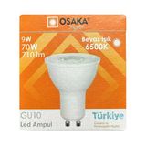 (1 Adet) Osaka 9W (70W) Beyaz Işık (6500K) Gu10 Duylu Led Çanak Ampul