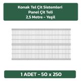 1 Adet Panel Çit Teli 50 X 250 CM Yeşil