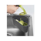 1 Adet Plastik Üçgen Vantuzlu Lavabo Evye Süzgeci Çöplüğü Gri