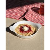 1 Adet Porselen 14 cm Sahan Fırın Tatlı Kabı Mini Tatlı Kalıbı Yumurta Sahanlığı