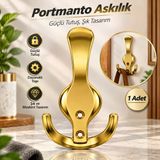 1 Adet Portmanto Askılık Altın Renk Metal Duvar Vestiyer Askısı Dekoratif Modern Askı