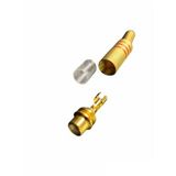 1 adet RCA DİŞİ Tos LALE AUDİO VİDEO Jak Fiş Metal Yaylı KIRMIZI ÇİZGİLİ
