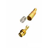 1 adet Rca Fiş Dişi Metal Kırmızı Çizgili LEHİM TİPİ GOLD AUDİO VİDEO TOS FİŞ KONNEKTÖR JAK JACK