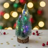 1 Adet Rgb Işıklı Mini Yılbaşı Ağacı Masaüstü Aydınlatma Dekoratif Hediyelik Noel Pilli Çam Ağaç Yılbaşı Süsü 20Cm (20Cm)