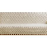 1 Adet Royam Peluş Pamuklu Sünger Tabanlı Kaymaz Koltuk Çekyat Örtüsü 160 x 210 - 160 x 210 cm - Ekru