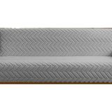 1 Adet Royam Peluş Pamuklu Sünger Tabanlı Kaymaz Koltuk Çekyat Örtüsü 160 x 210 - 160 x 210 cm - Gri