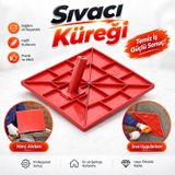 1 Adet Saplı Plastik Sıvacı Küreği Harç Duvar Beton Sıva Yayma 44X36 Cm Boyutunda Plastik Sap