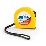 (1 Adet) Sarı Renkli 5 Mt Küçük Boy Şerit Metre 19 Mm Kolluk Kayışlı Dayanıklı Şerit Metre