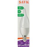 (1 Adet) Şavk 5,5W (37W) Sarı Işık (3000K) E14 Duylu (İnce Duy) Led Kıvrık Ampul
