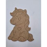 1 Adet Sevimli Atı Ahşap Boyama Okul Diy Etkinlik Aktivite Sanat 15 cm x 11 cm