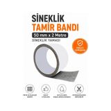 1 Adet Sineklik Yaması Tamir Bandı 50mm X 2mt , Yama Tamir Kiti Yırtık Kopmuş Delik Tül Yapıştırma