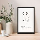 1 Adet Siyah Coffee Yazılı Ahşap Mdf Çerçeve Görünümlü Mdf Tablo - 20 x 30 - Renkli