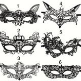1 adet Siyah Dantel Maske, Venedik Tarzı Masquerade Maskesi, Parti ve Kostüm Aksesuarı