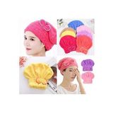 1 Adet Standart Mikrofiber Lastikli Banyo Saç Bonesi Havlusu