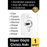 1 Adet Süper Güçlü Kendinden Yapışkanlı Tutunabilen Çok Amaçlı Çerçeve Tablo Banyo Duş Mutfak Askı