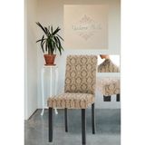 1 Adet Taş Jakarlı Şal Desen Esnek Lastikli Yıkanabilir Tüylenmez Sandalye Örtüsü - 45 x 45 cm