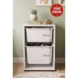 1 Adet Ultra Büyük 1 Adet Büyük Boy Çekmeceli 71 Cm Beyaz Çocuk Odası Oyuncak Dolabı Ve Çok Amaçlı Saklama Ünitesi - Depolayıcı Düzenleyici Organizer