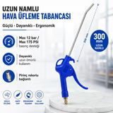 (1 Adet) Uzun Pirinç Rekorlu Metal Hava Tabancası 300 Mm Üfleme Temizleme Tabancası Kompresör Uyumlu