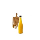 1 Adet Uzun Şeffaf Cam Sürahi Limonata, Süt, Ayran, Su ve Meşrubat Şişesi Sızdırmaz Kapaklı Şişe, Siyah