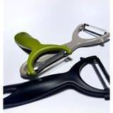 1 Adet Y Tipi Sebze Soyacağı Paslanmaz Çelik Bıçaklı Meyve Sebze Soyucu – Ergonomik Saplı Patates Havuç Salatalık Soyacağı, Renk Karışık Gönderim - Çok Renkli - Standart