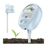 1 Arada Toprak Nem Ölçer, Toprak Ph Metre, Nem, Işık, Besin Maddeleri, Ph, Toprak Ph Test Kiti, Bahçe, Çim, Çiftlik, Iç ve Dış Mekan Kullanımı Için Mükemmel, Pil Gerektirmez (Mavi