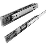 (1 Çift) Frenli Teleskopik Çekmece Rayı Bilyalı Dolap Çekmecesi Ray Metal En 4.3 cm Uzunluk 50 - Siyah - Plastik - Çok Renkli