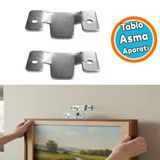 1 Çift Gizli Tablo Asma Askısı Metal Güçlü Taşıma Kapasiteli Duvar Tipi Çerçeve Askı Aparatı