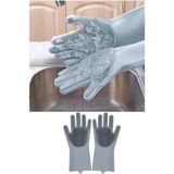 1 Çift Kedi Köpek Yıkama Fırçası Pet Banyo Silikon Bulaşık Yıkama Eldiveni Isıya Dayanıklı Fırça - Renkli - 34 cm