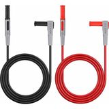 1 Çift P1033 Multimetre Probu 4mm Banana Tip Soket 1000V 10A Catııı 1 Metre Kablo Voltmetre Avometr - Çok Renkli