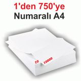 1 Den 750 Ye Numaralı A4 Fotokopi Kağıdı