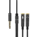 1 Erkek 2 Dişi 3.5 Mm Kulaklık Ve Mikrofon Ayırıcı Çoklayıcı Aux Kablo (5690)