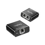 1 Giriş 2 Çıkış Gigabit Ethernet Çoklayıcı Splitter Adaptör - 0 - Siyah - Option-1