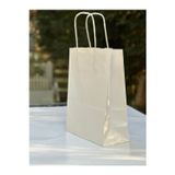 1.Kalite 18x8x24 Cm 1’ Li Beyaz Renkli Kraft Kağıt Çanta, Hediye Poşeti, Hediye Paketi, Kraft Çanta
