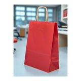 1.Kalite 18x8x24 Cm 1’ Li Bordo Renkli Kraft Kağıt Çanta, Hediye Poşeti, Hediye Paketi, Kraft Çanta