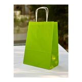1.Kalite 18x8x24 Cm 1’ Li Yeşil Renkli Kraft Kağıt Çanta, Hediye Poşeti, Hediye Paketi, Kraft Çanta, çntkrtn000035